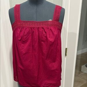 Loft - Women's Red Sleeveless Top